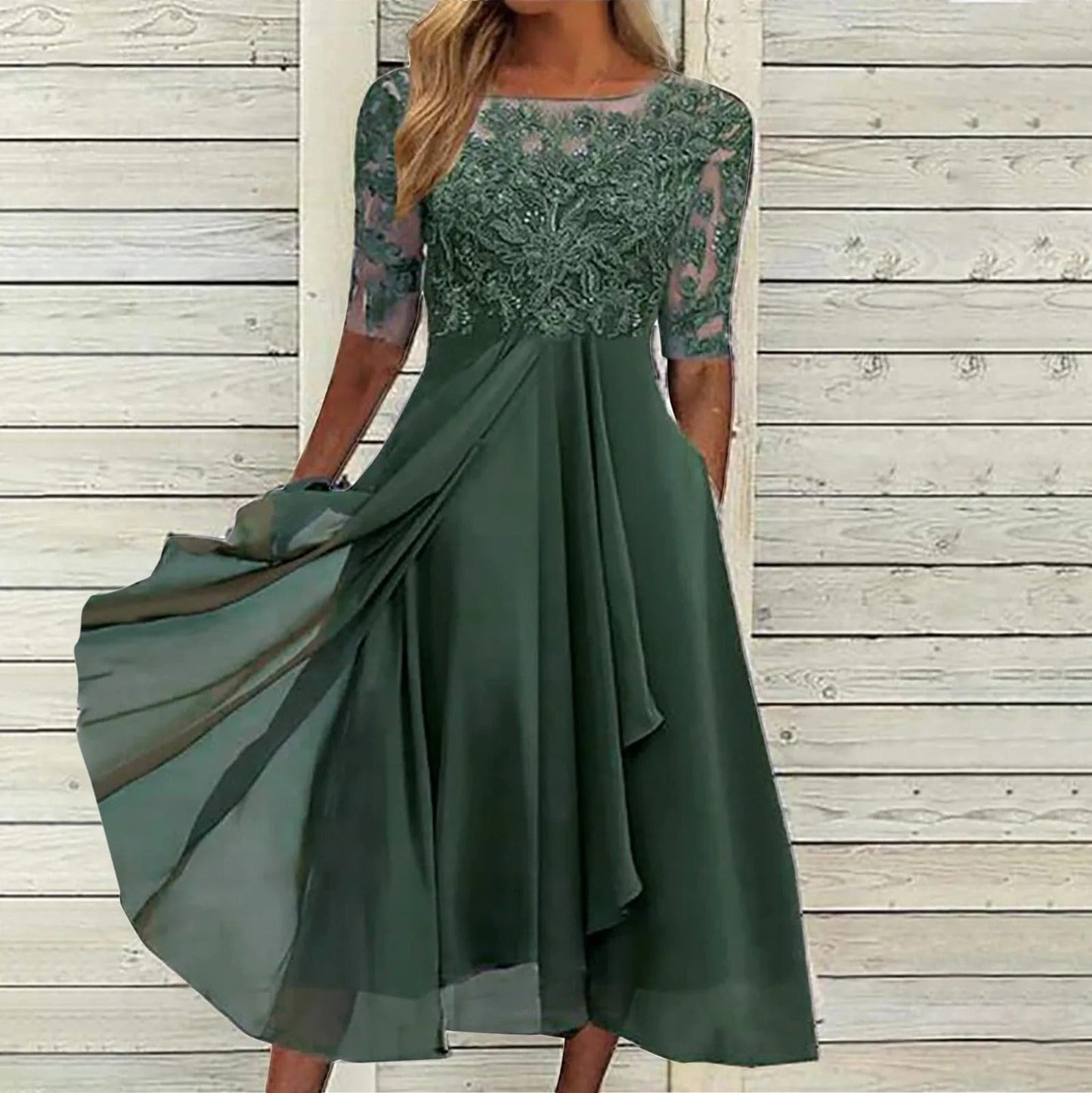 Zaria™ Lace Embroidered Dress