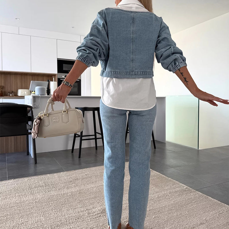 MILANO DENIM TWO-PIECE SET