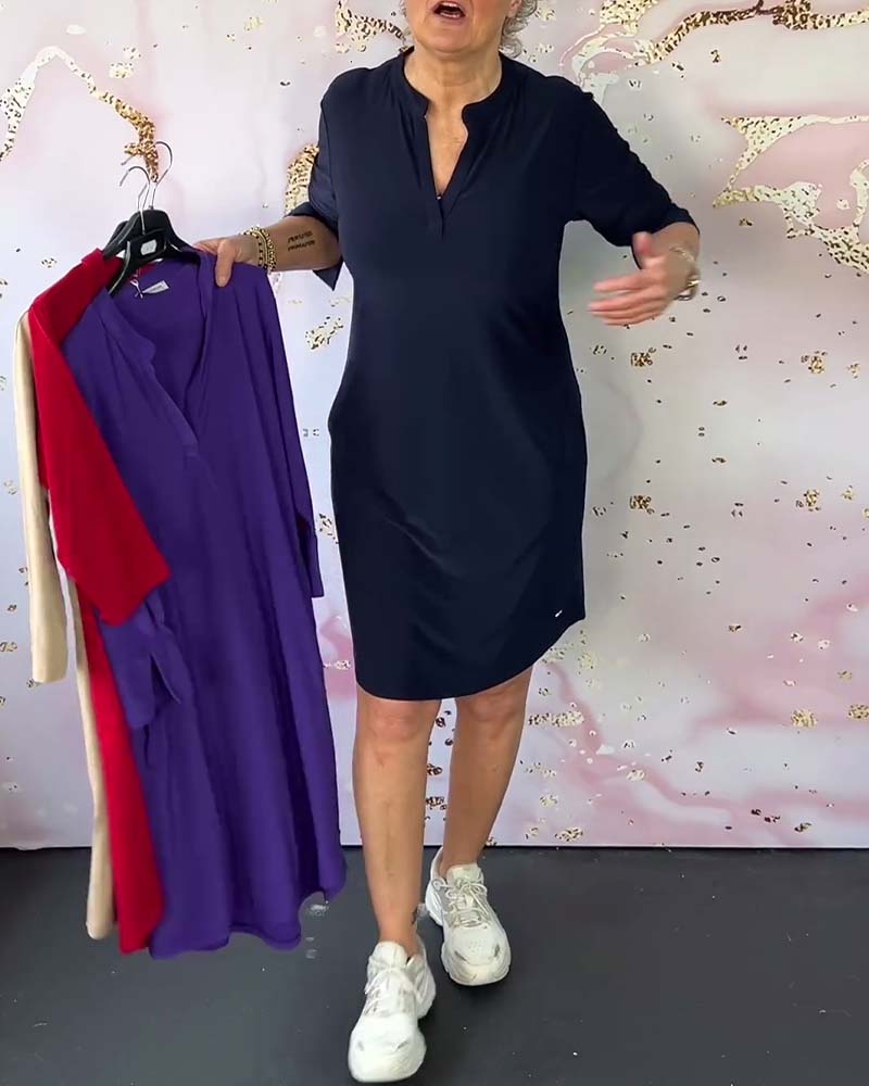 ELYANA V-Neck Everyday Dress