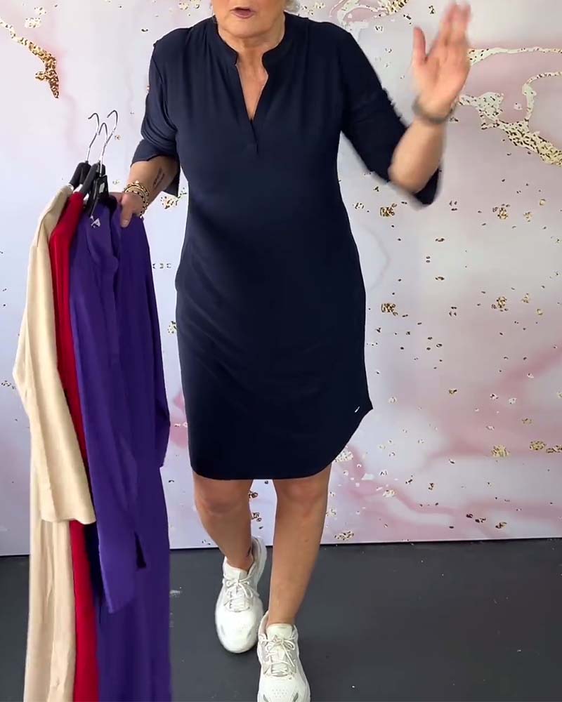ELARA | Elegant V-Neck Dress