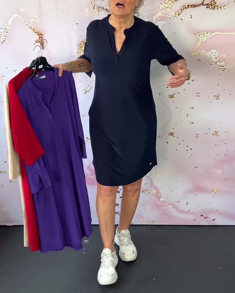 ELARA | Elegant V-Neck Dress