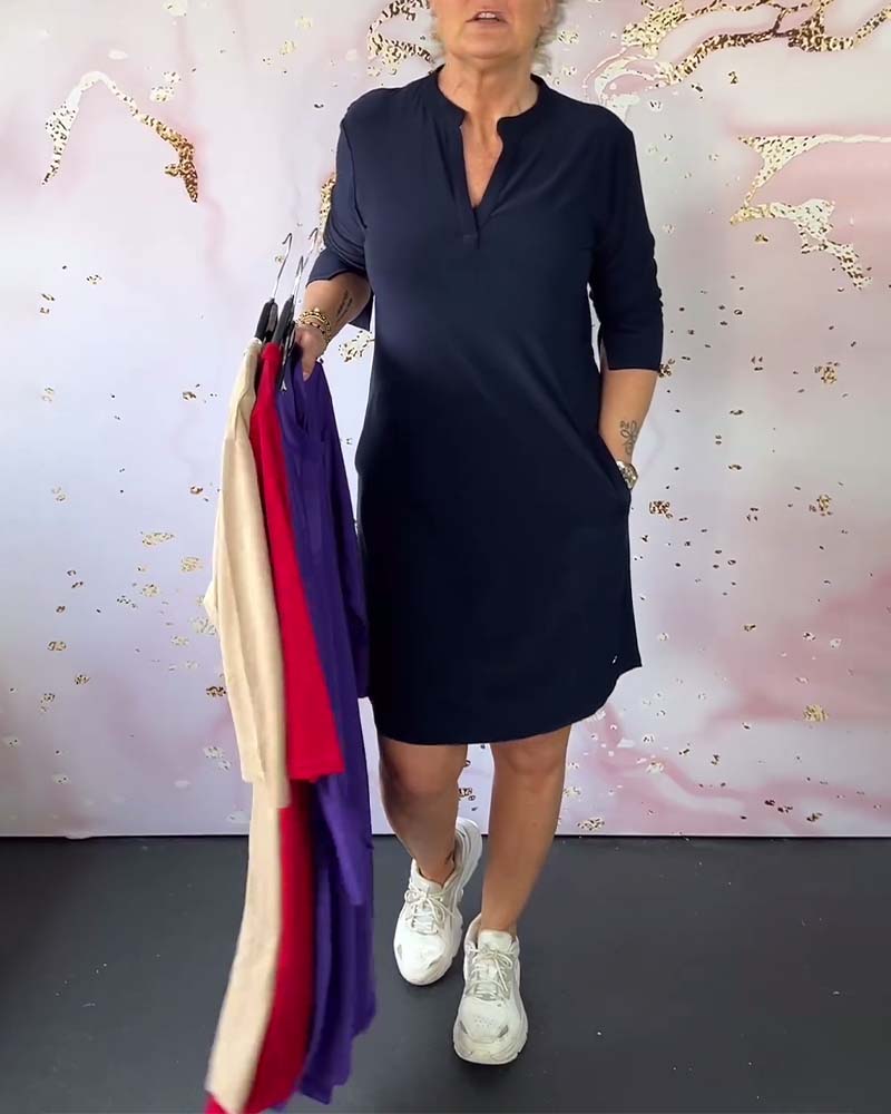 ELYANA V-Neck Everyday Dress