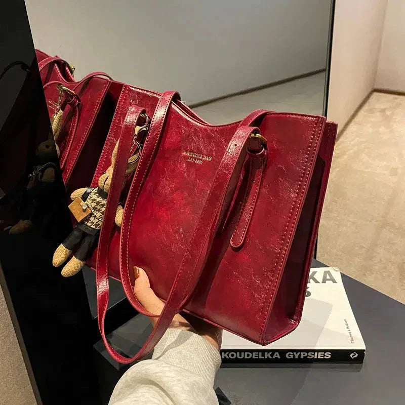LENA Vegan Leather Shoulder Bag