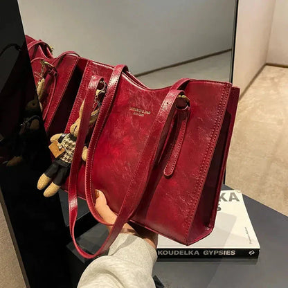 LENA Vegan Leather Shoulder Bag