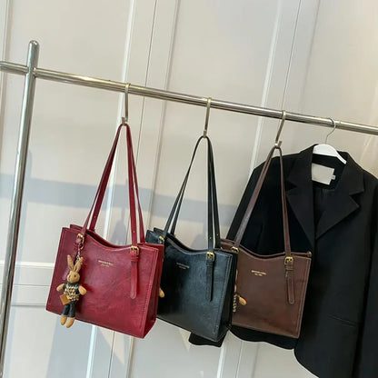 LENA Vegan Leather Shoulder Bag