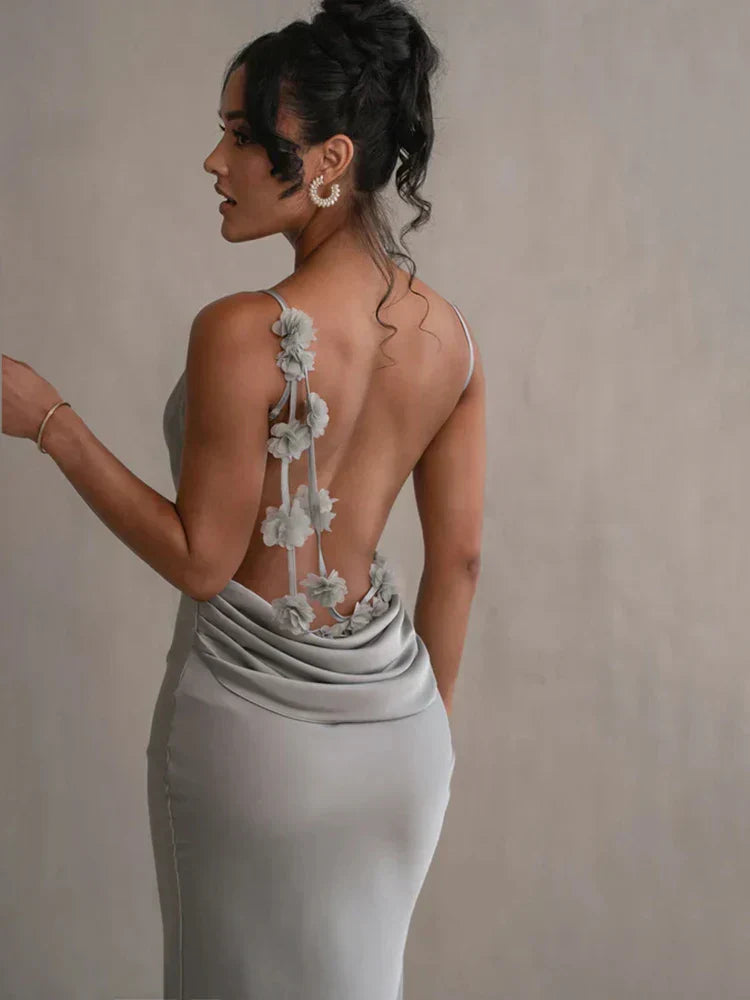 Pauline - Elegant Sultry Backless Maxi Dress