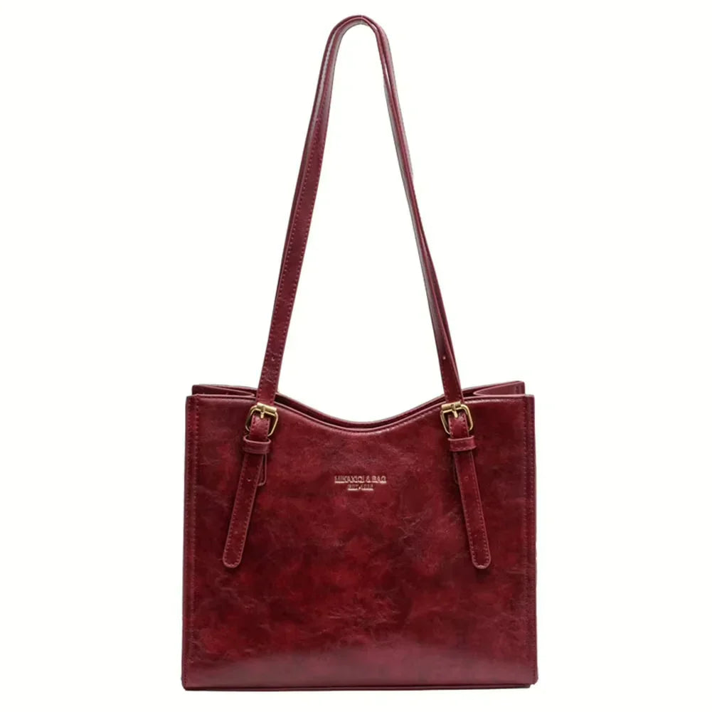 LENA Vegan Leather Shoulder Bag