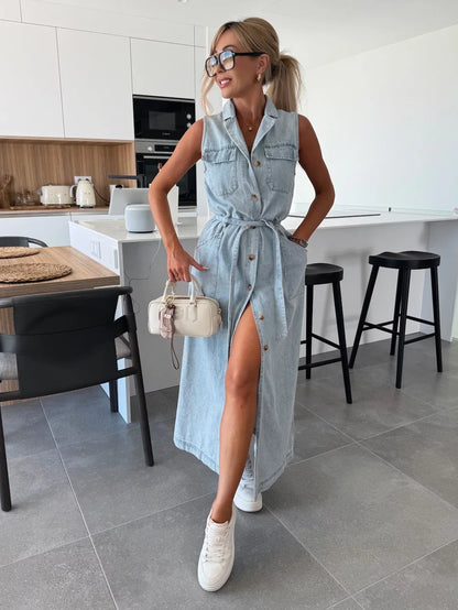 Louisa | Maxi Denim Jurk