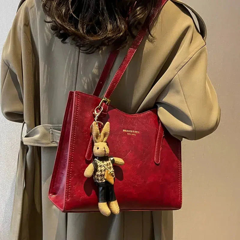 LENA Vegan Leather Shoulder Bag