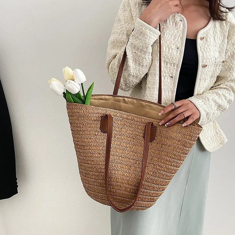 Stylish Straw Tote