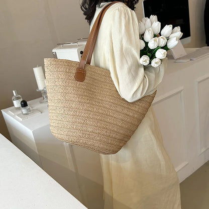Stylish Straw Tote