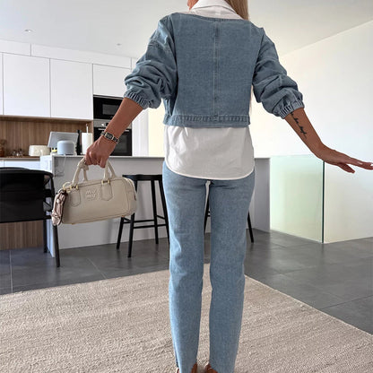 MILANO DENIM TWO-PIECE SET