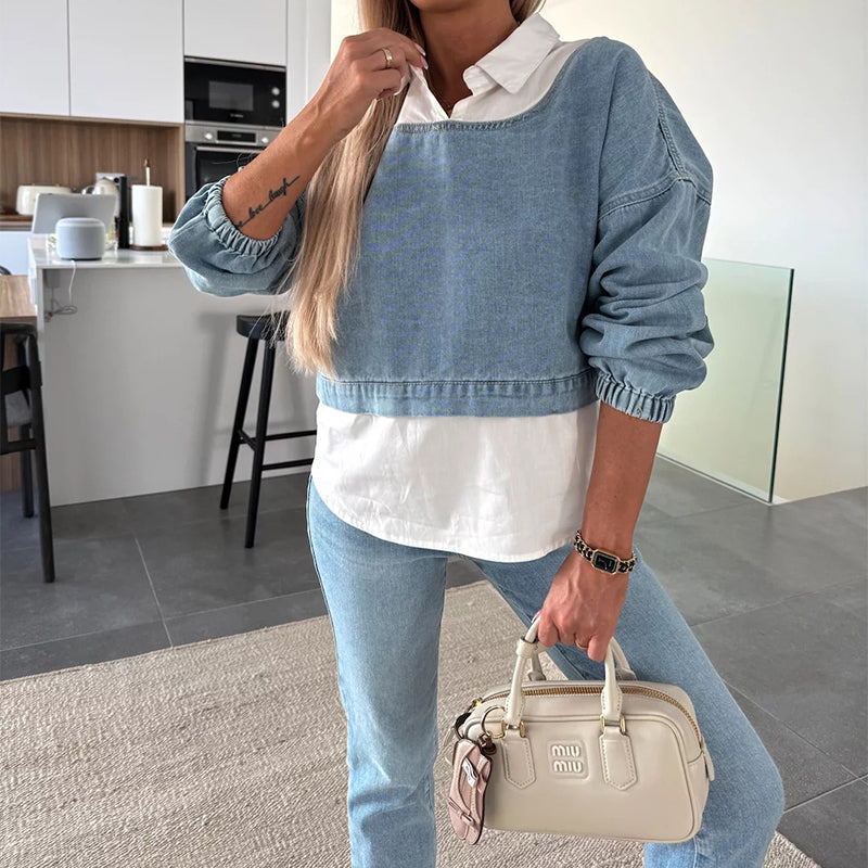 MILANO DENIM TWO-PIECE SET